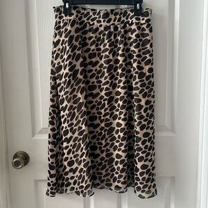 LOFT PM animal print skirt NWT